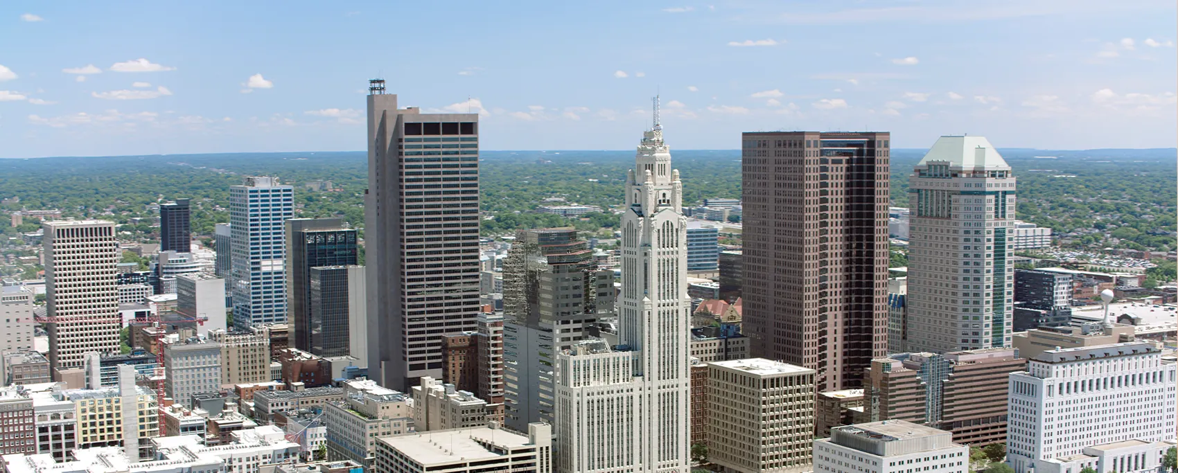 The Columbus, Ohio skyline in May of 2025