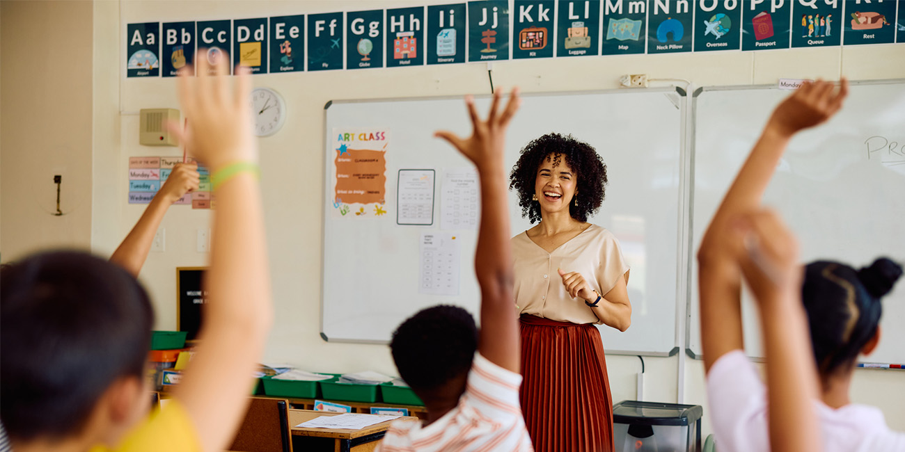 Teacher in a classroom