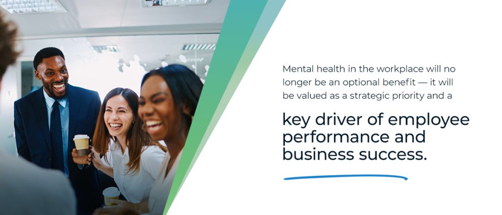 Several employees laughing together